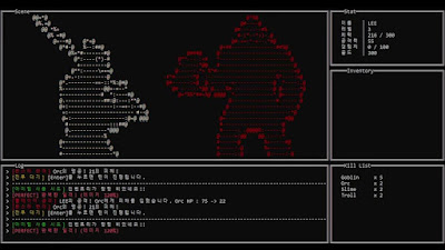 TEAM8-Text-Console-RPG split-screen gameplay